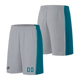 Custom Gray Teal Basketball Jersey for Men Women Adult Youth Stitched Name Number Logo