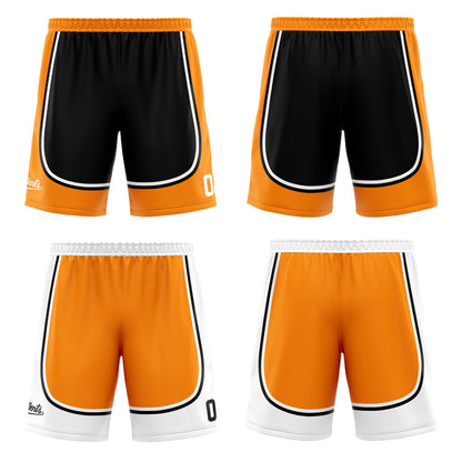 Custom Black Orange Reversible Basketball Suit for Adults and Kids Personalized Jersey