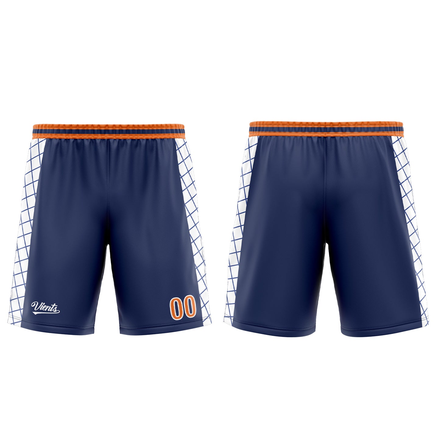 Custom Navy Orange Basketball Jersey Uniform Suit Printed Your Logo Name Number