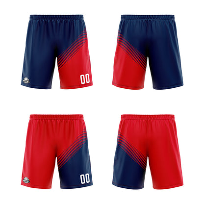 Custom Navy Red Reversible Basketball Suit for Adults and Kids Personalized Jersey