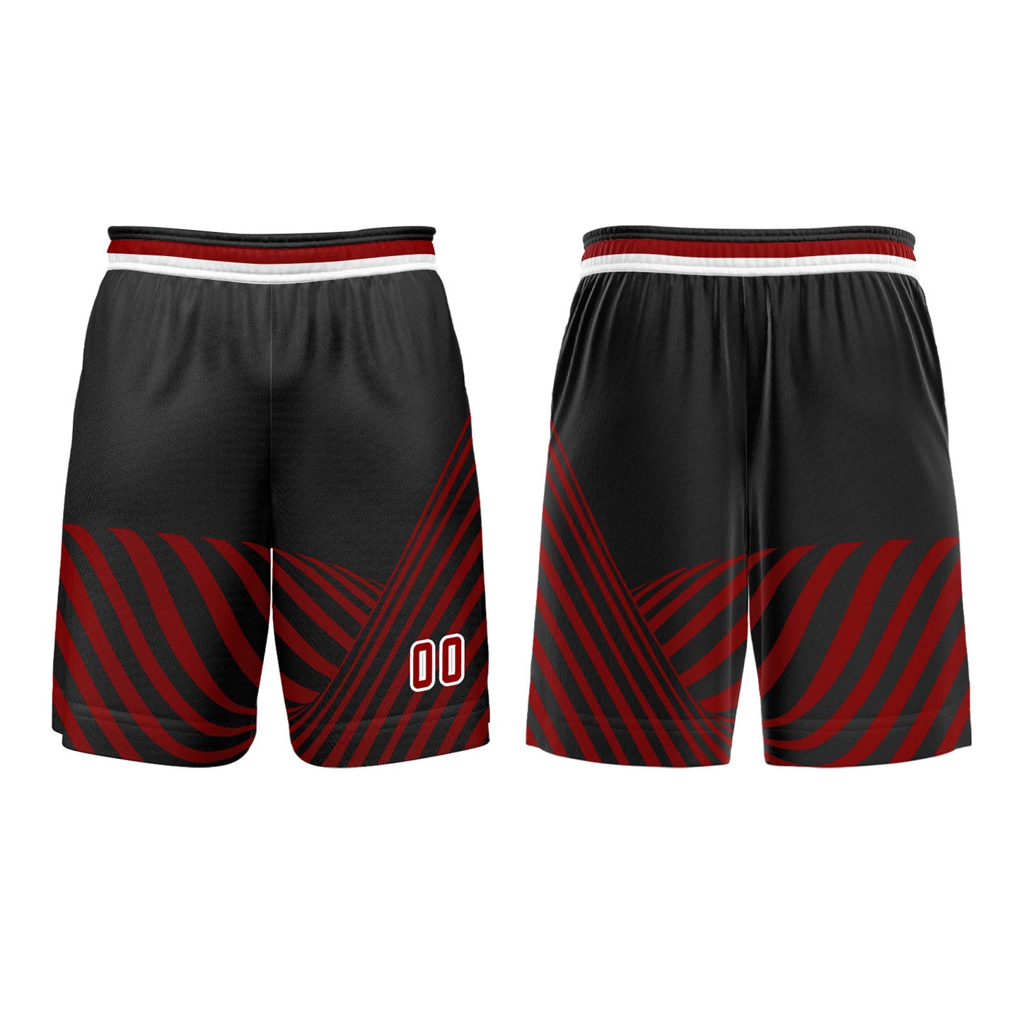Custom Red Basketball Jersey Uniform Suit Printed Your Logo Name Number