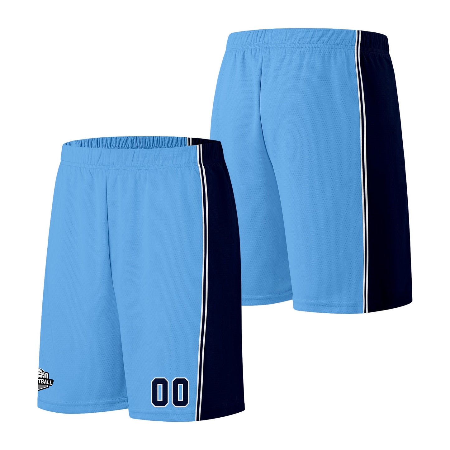 Custom Light Blue Navy Basketball Jersey for Men Women Adult Youth Stitched Name Number Logo