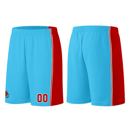 Custom Light Blue Red Basketball Jersey for Men Women Adult Youth Stitched Name Number Logo