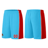 Custom Light Blue Red Basketball Jersey for Men Women Adult Youth Stitched Name Number Logo