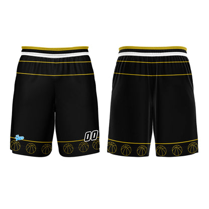 Custom Black Yellow Basketball Jersey Uniform Suit Printed Your Logo Name Number