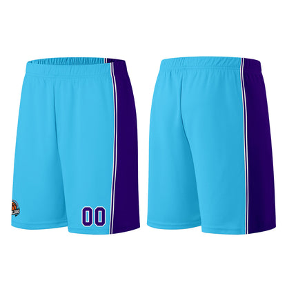 Custom Light Blue Purple Basketball Jersey for Men Women Adult Youth Stitched Name Number Logo