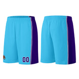 Custom Light Blue Purple Basketball Jersey for Men Women Adult Youth Stitched Name Number Logo