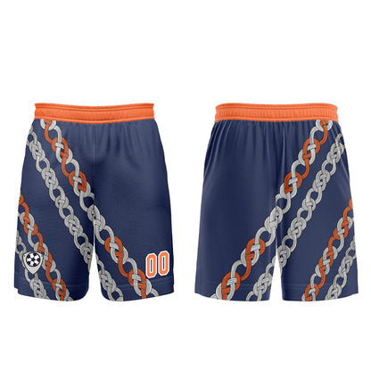 Custom Blue Orange Uniform Jersey Kids Adults Personalized Set Jersey Shirt