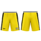 Custom Yellow Black Basketball Jersey Uniform Suit Printed Your Logo Name Number