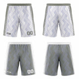 Custom White Grey Reversible Basketball Suit for Adults and Kids Personalized Jersey