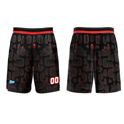 Custom Black Red Basketball Jersey Uniform Suit Printed Your Logo Name Number