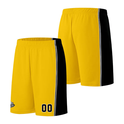 Custom Yellow Black Basketball Jersey for Men Women Adult Youth Stitched Name Number Logo