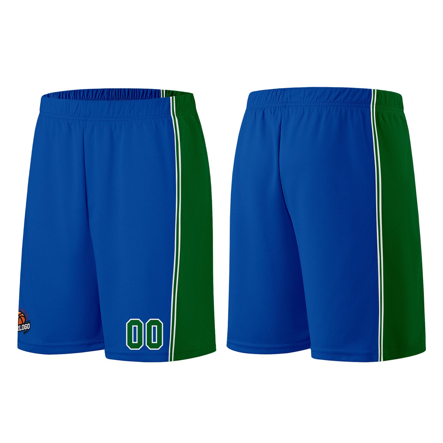 Custom Royal-Green Basketball Jersey for Men Women Adult Youth Stitched Name Number Logo
