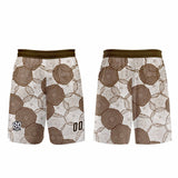 Custom   White Brown Uniform Jersey Kids Adults Personalized Set Jersey Shirt