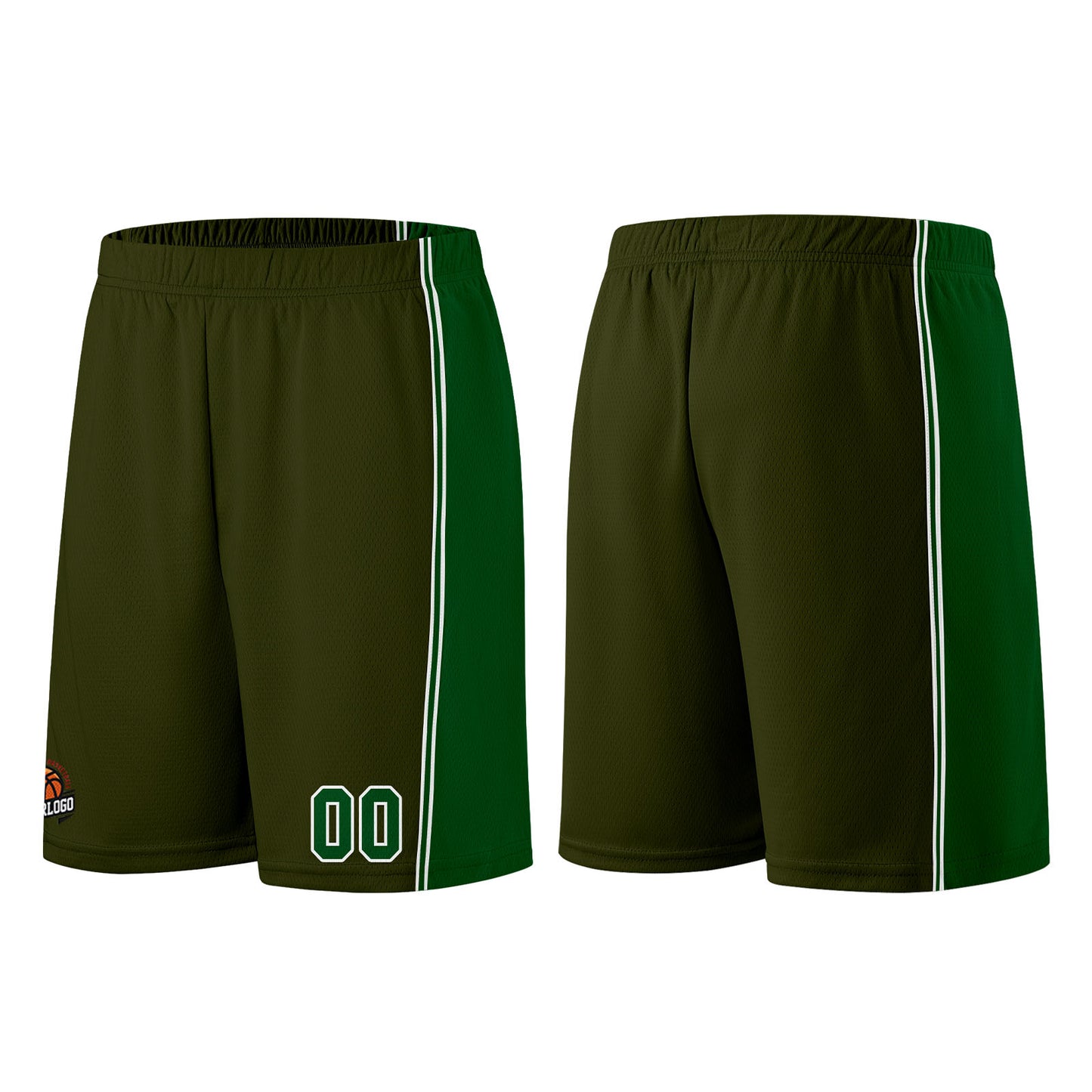 Custom Army Green-Green Basketball Jersey for Men Women Adult Youth Stitched Name Number Logo