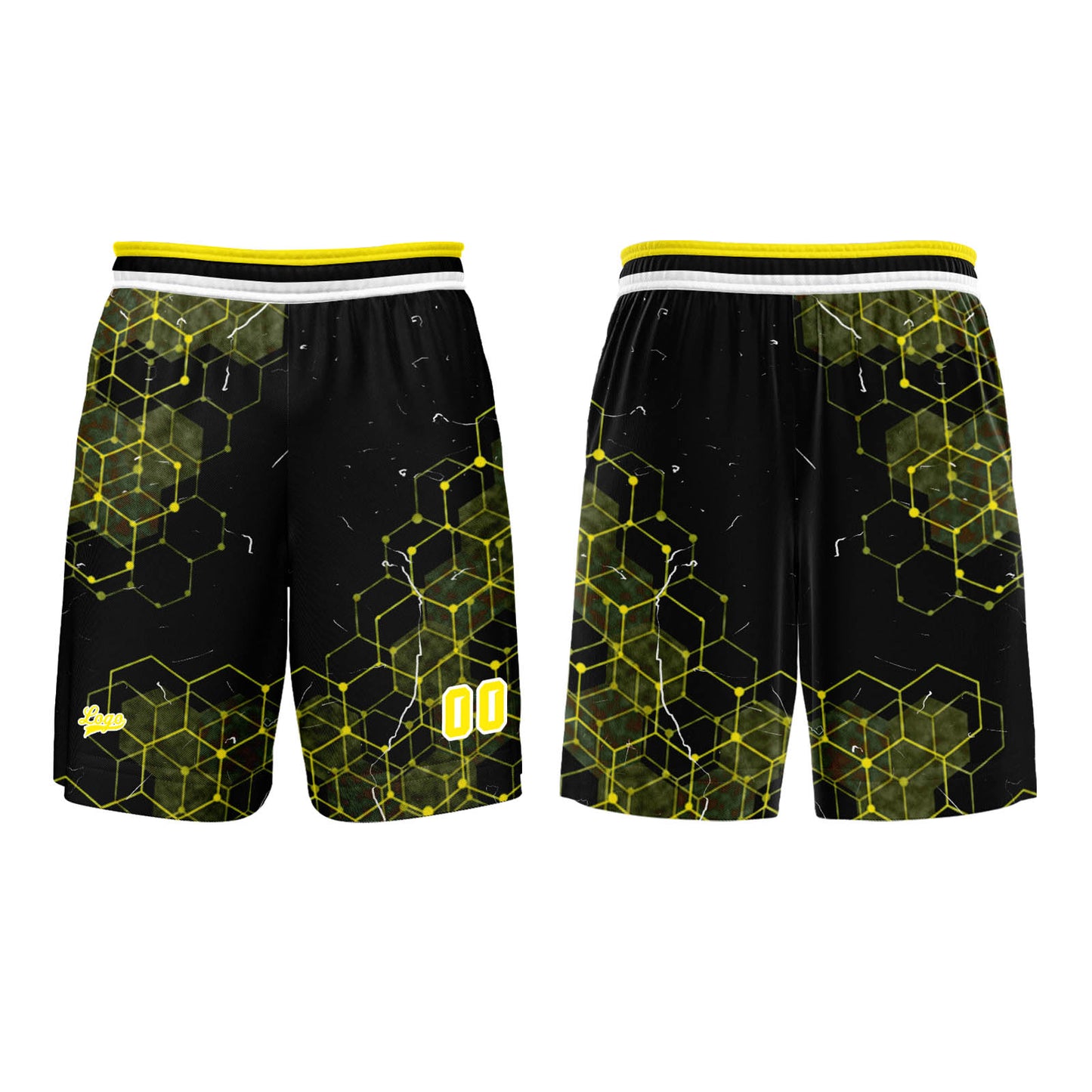 Custom Yellow Basketball Jersey Uniform Suit Printed Your Logo Name Number