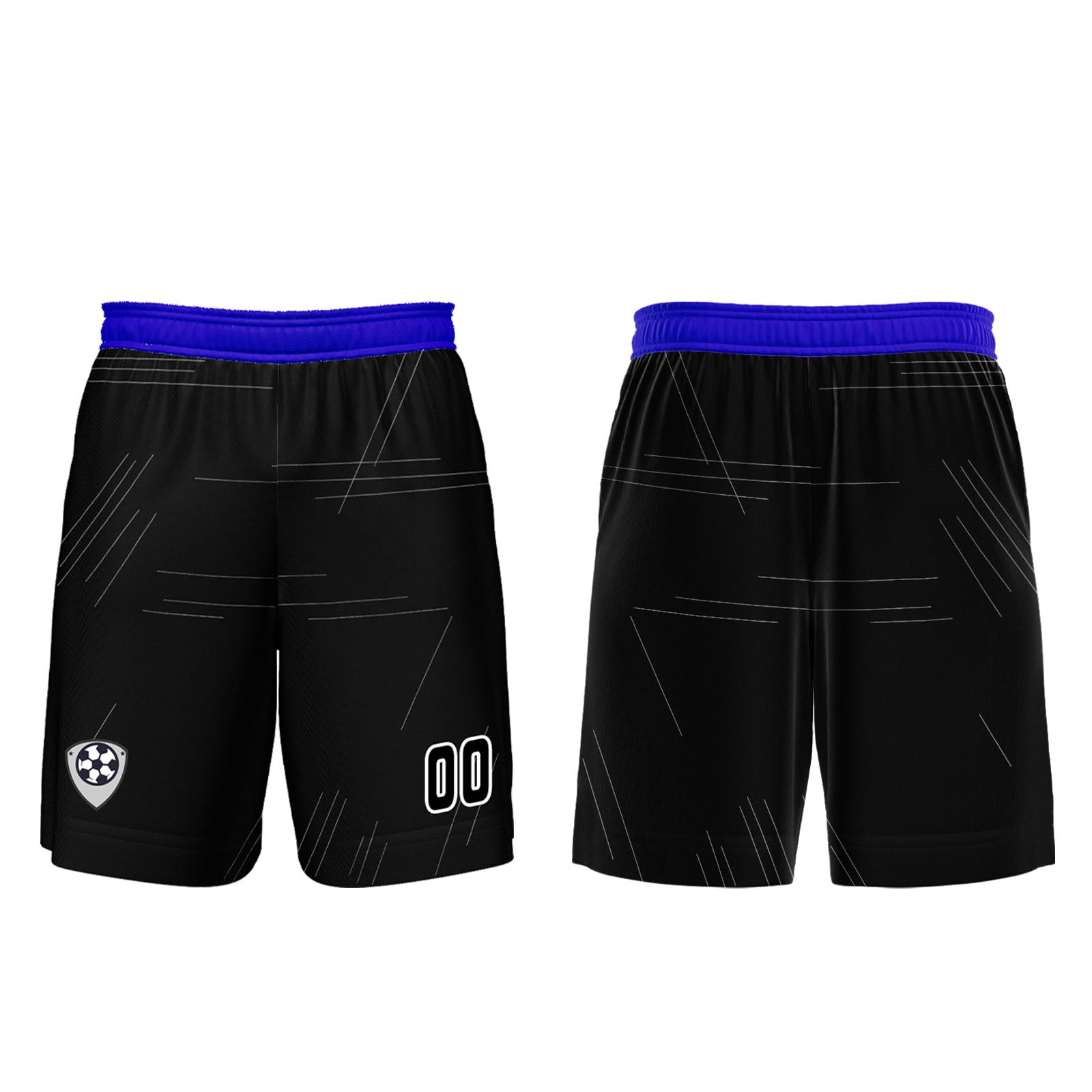 Custom Black Blue Uniform Jersey Kids Adults Personalized Set Jersey Shirt