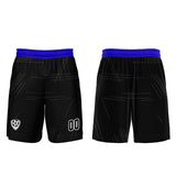 Custom Black Blue Uniform Jersey Kids Adults Personalized Set Jersey Shirt