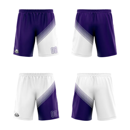 Custom Purple White Reversible Basketball Suit for Adults and Kids Personalized Jersey