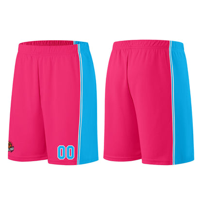 Custom Pink-Light Blue Basketball Jersey for Men Women Adult Youth Stitched Name Number Logo