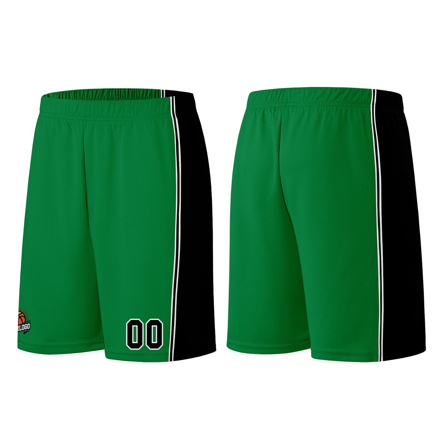 Custom Kelly Green Black Basketball Jersey for Men Women Adult Youth Stitched Name Number Logo