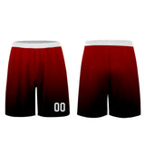 Custom Red Black Uniform Jersey Kids Adults Personalized Set Jersey Shirt