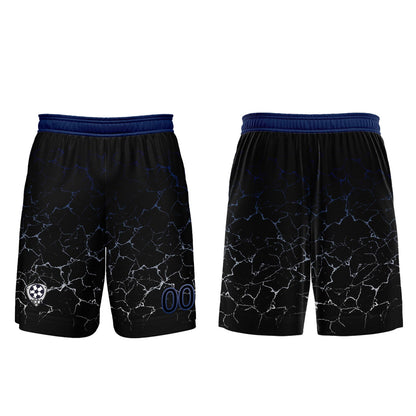 Custom Black Deepblue Soccer Uniform Jersey Kids Adults Personalized Set Jersey Shirt