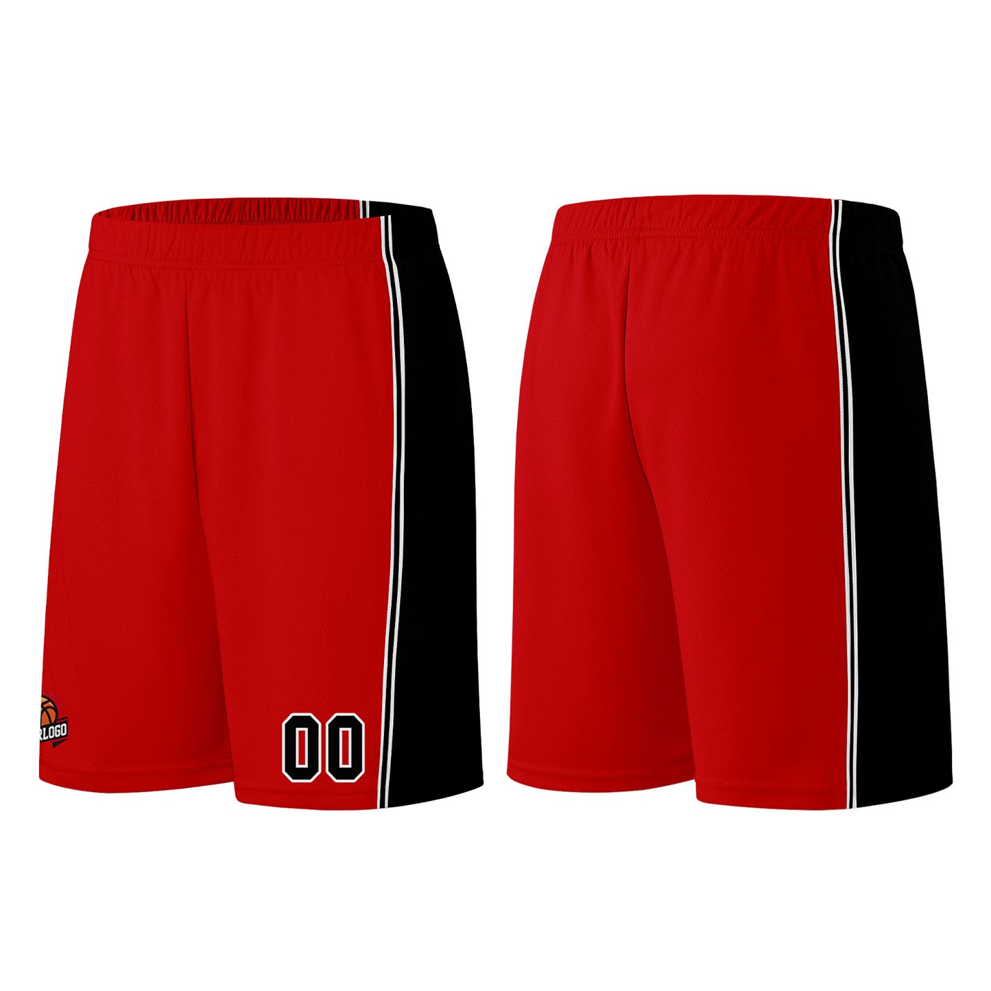 Custom Red Black Basketball Jersey for Men Women Adult Youth Stitched Name Number Logo