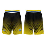 Custom Yellow Blue Basketball Jersey Uniform Suit Printed Your Logo Name Number