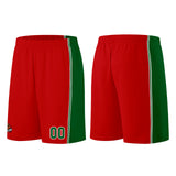 Custom Red Green Basketball Jersey for Men Women Adult Youth Stitched Name Number Logo