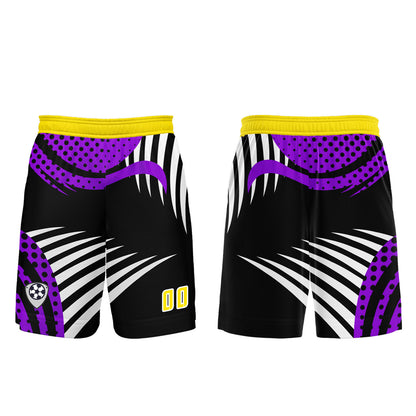 Custom Yellow Purple Uniform Jersey Kids Adults Personalized Set Jersey Shirt