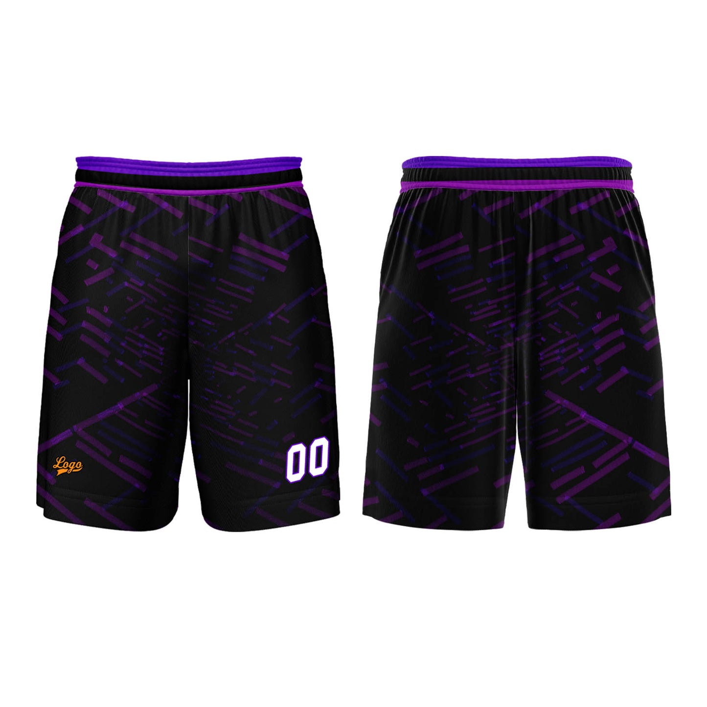 Custom Black Purple Basketball Jersey Uniform Suit Printed Your Logo Name Number
