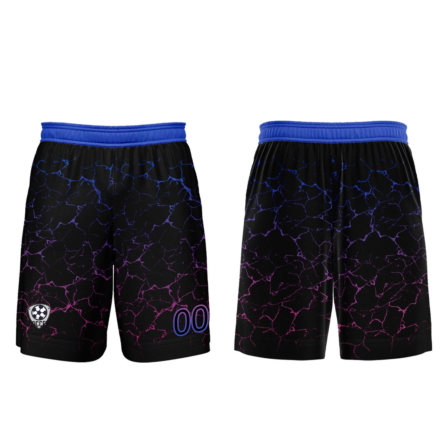 Custom Black Rose Purple Soccer Uniform Jersey Kids Adults Personalized Set Jersey Shirt