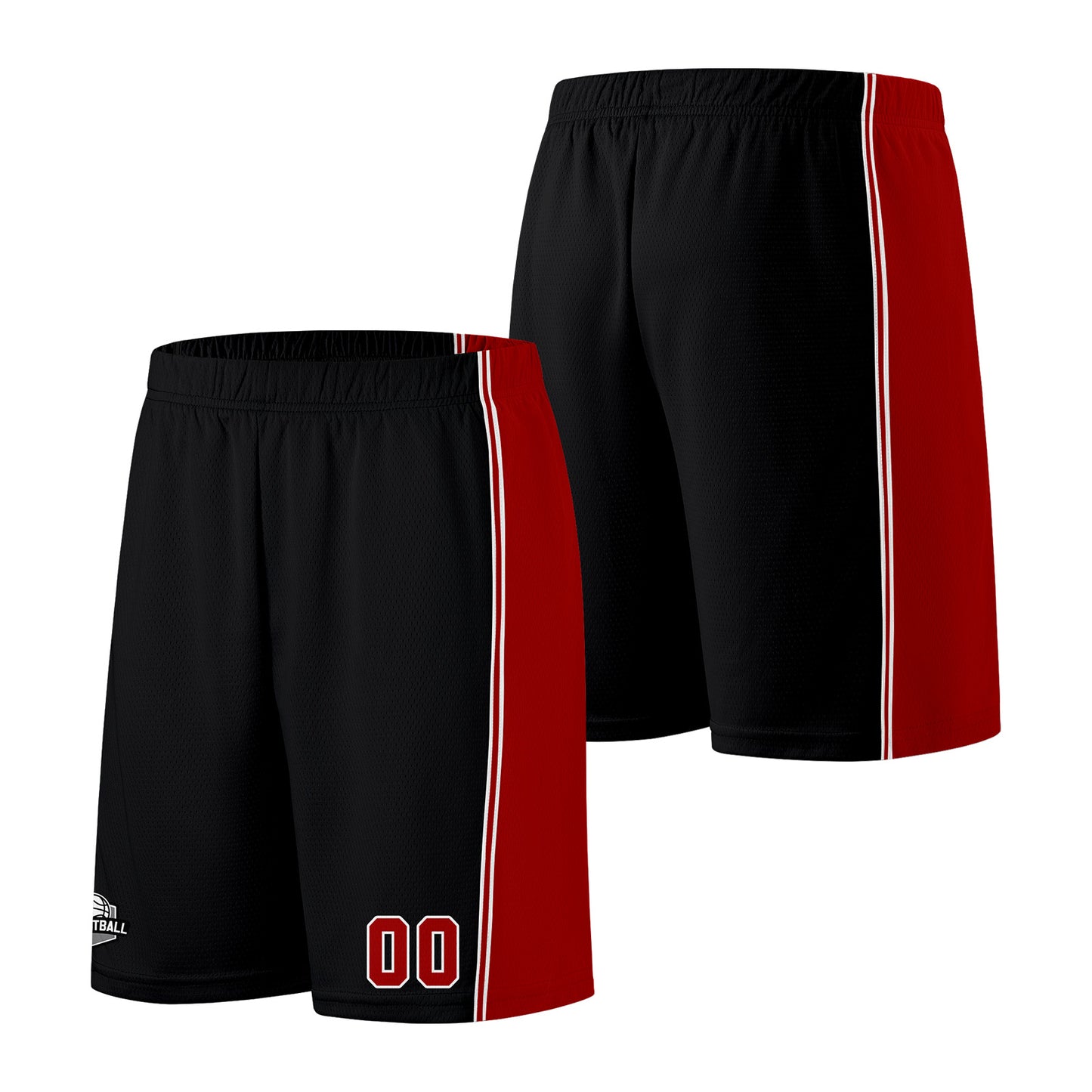Custom Black Red Basketball Jersey for Men Women Adult Youth Stitched Name Number Logo