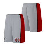 Custom Gray Red Basketball Jersey for Men Women Adult Youth Stitched Name Number Logo