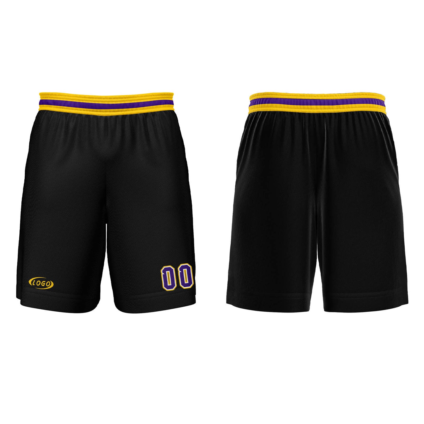 Custom Black Purple Yellow White Basketball Jersey Uniform Suit Printed Your Logo Name Number