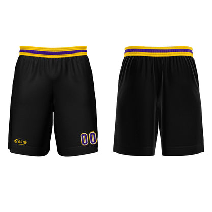 Custom Black Purple Yellow White Basketball Jersey Uniform Suit Printed Your Logo Name Number