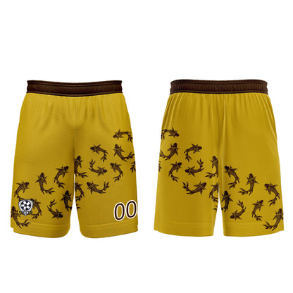 Custom Yellow Soccer Uniform Jersey Kids Adults Personalized Set Jersey Shirt