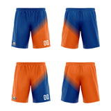 Custom Blue Orange Reversible Basketball Suit for Adults and Kids Personalized Jersey