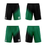 Custom Black Green Reversible Basketball Suit for Adults and Kids Personalized Jersey