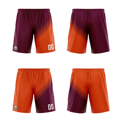 Custom Purple Orange Reversible Basketball Suit for Adults and Kids Personalized Jersey