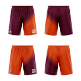 Custom Purple Orange Reversible Basketball Suit for Adults and Kids Personalized Jersey