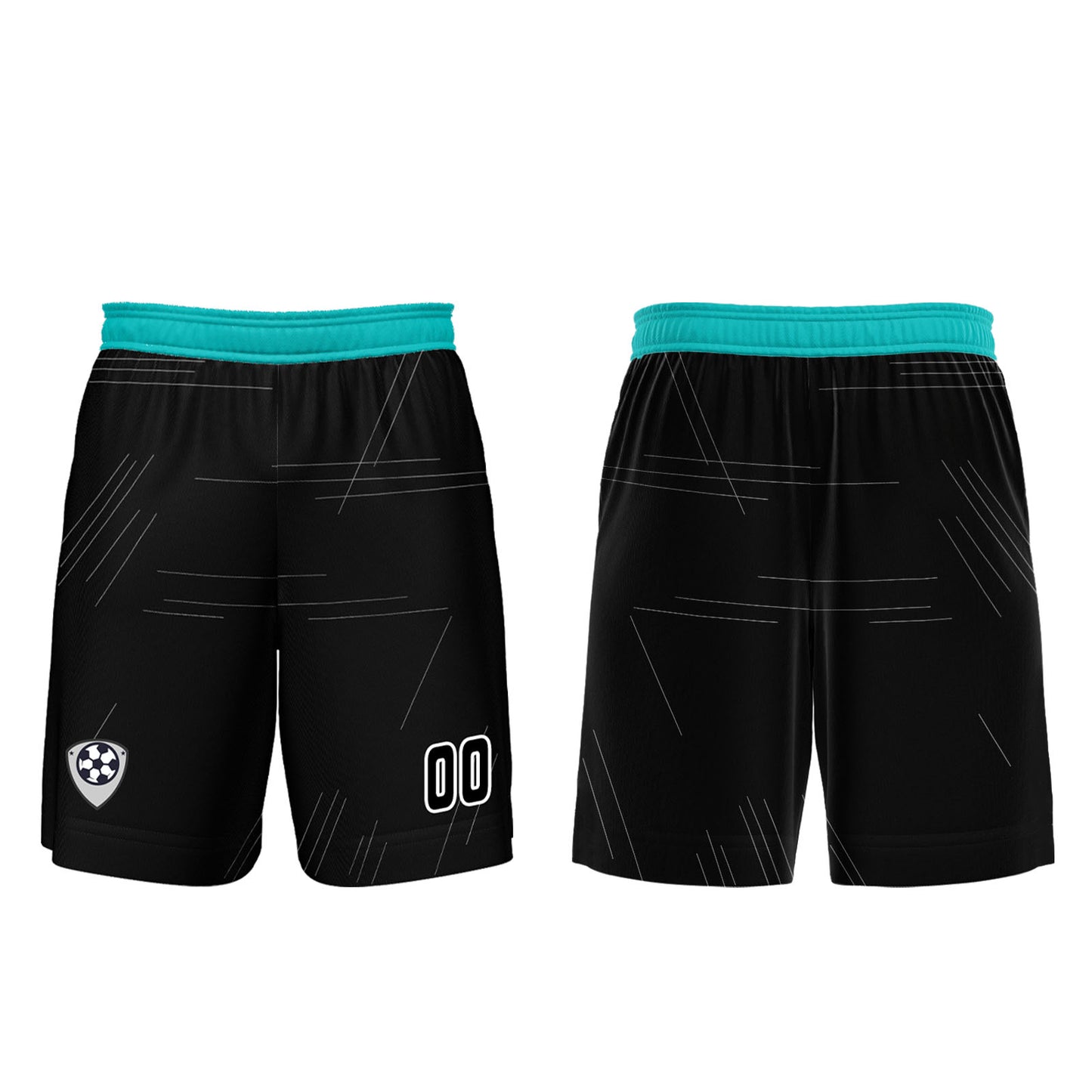 Custom Black Teal Uniform Jersey Kids Adults Personalized Set Jersey Shirt