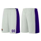 Custom Gray-Purple Basketball Jersey for Men Women Adult Youth Stitched Name Number Logo