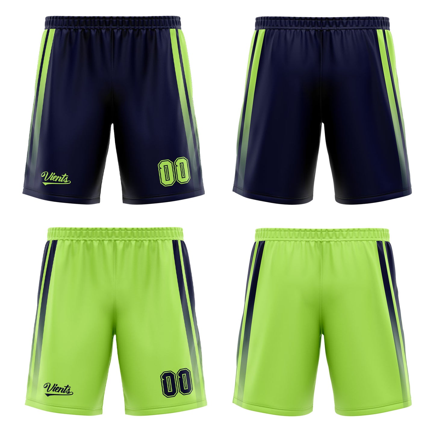 Custom Navy Green Reversible Basketball Suit for Adults and Kids Personalized Jersey