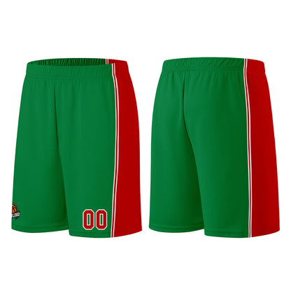 Custom Kelly Green Red Basketball Jersey for Men Women Adult Youth Stitched Name Number Logo