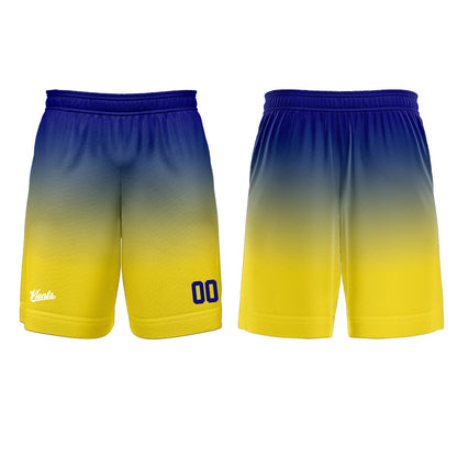 Custom Yellow Dark Blue Basketball Soccer Football Shooting Long T-Shirt for Adults and Kids