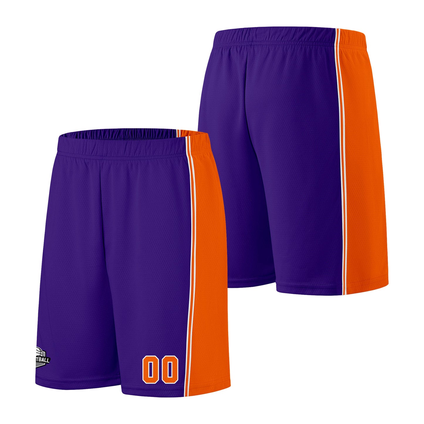 Custom Purple Orange Basketball Jersey for Men Women Adult Youth Stitched Name Number Logo
