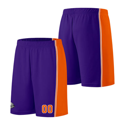 Custom Purple Orange Basketball Jersey for Men Women Adult Youth Stitched Name Number Logo