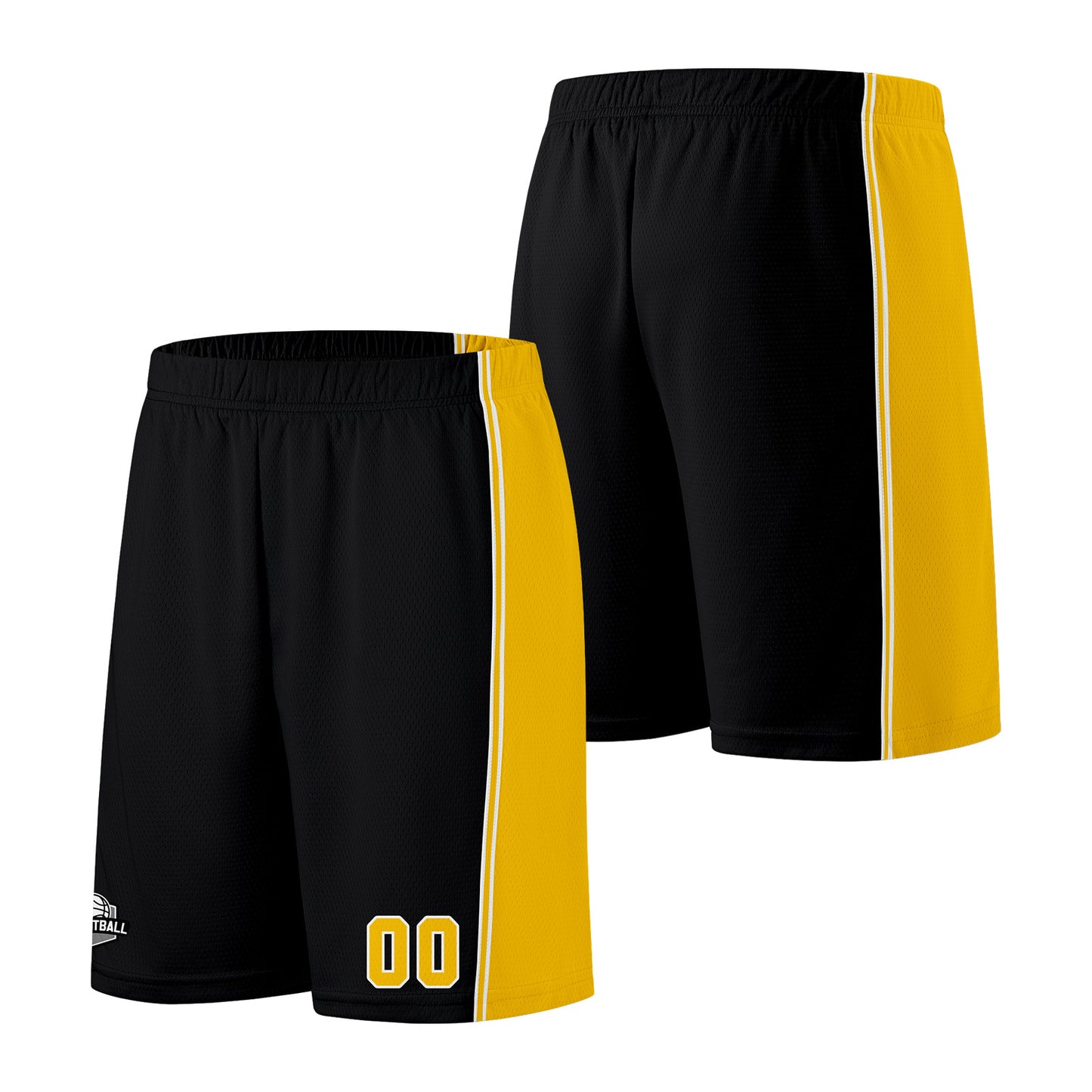 Custom Black Yellow Basketball Jersey for Men Women Adult Youth Stitched Name Number Logo